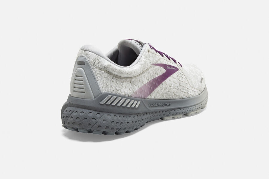 Brooks Adrenaline GTS 21 Road Running Shoes Womens - White/Purple - TACLS-7890